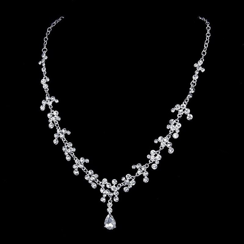 Set di gioielli da sposa per matrimonio set di orecchini con strass in cristallo Set di gioielli con diadema per regalo da donna