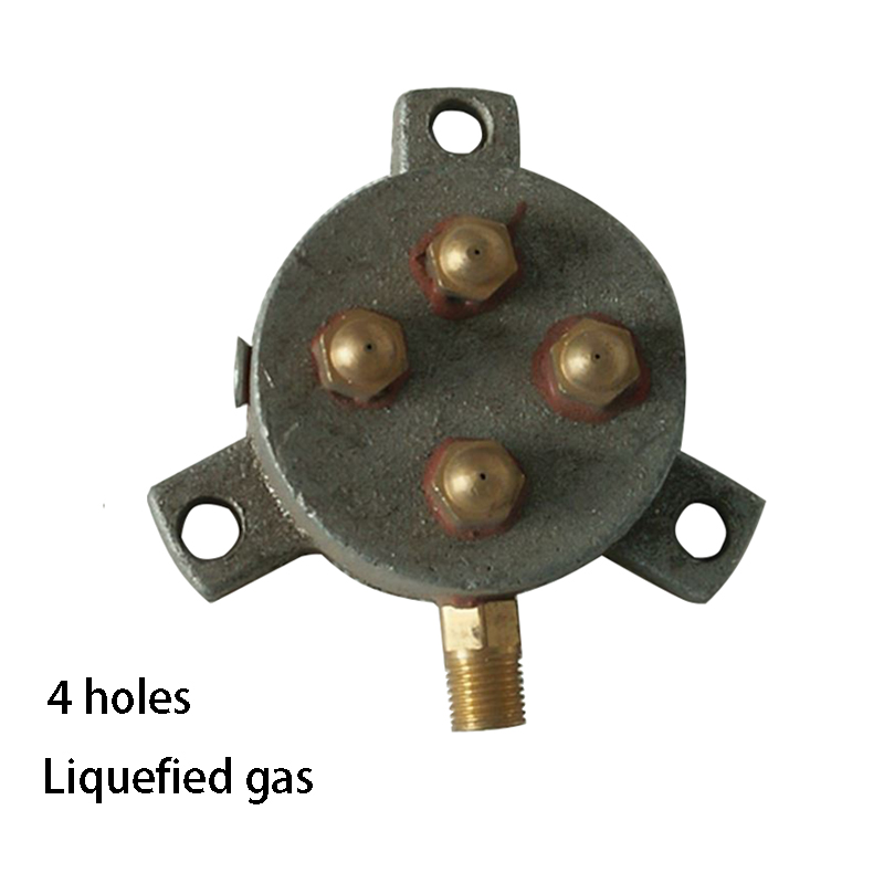 Cast Iron Burner for stove natural gas liquefied oven stove kitchen propane portable gas jet burner stove 4/7 hole 1pc: C