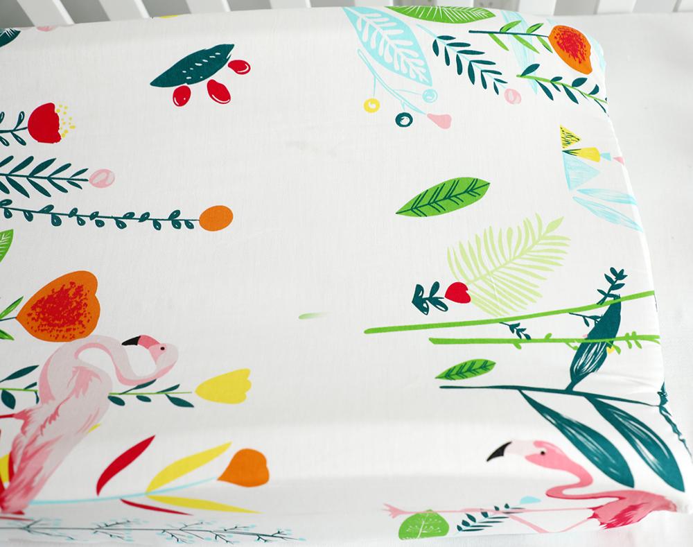 Baby Changing Pad Covers Infants Fitted Changing Table Sheets for Girls Boys (Flamingo)