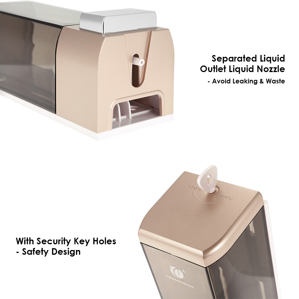 500ml Liquid Soap Dispenser Kitchen Soap Dispenser Pump Wall Mounted Bathroom Shower Liquid Lotion Hand Touch Soap Dispenser