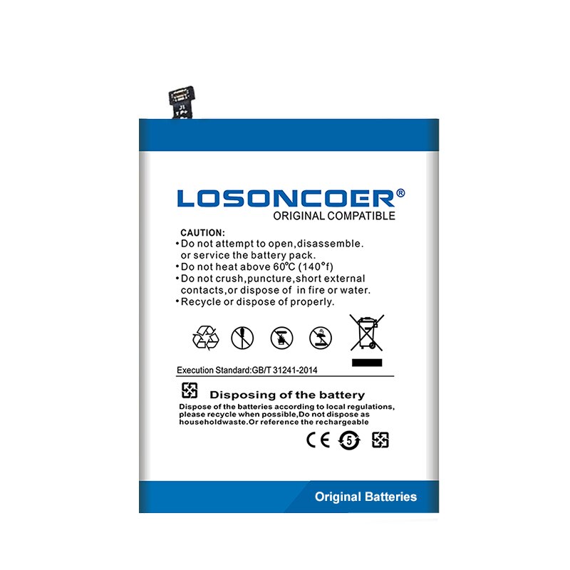 LOSONCOER High Capacity Battery 3700mAh for Oukitel C15 Pro - Compatible Replacement
