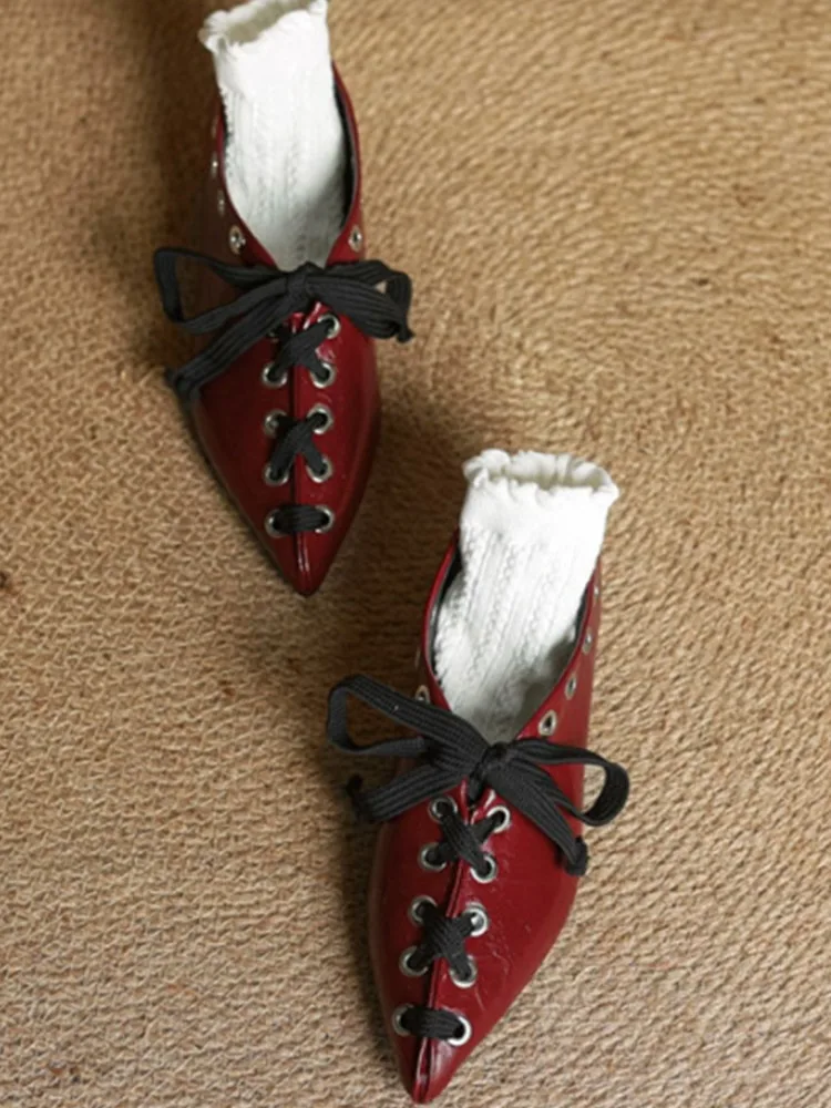 2025Primavera/Estate Nuove scarpe basse da balletto da donna Moda punta a punta 34-44 Scarpe basse da donna grandi Scarpe da donna Four Seasons: Brown / 35