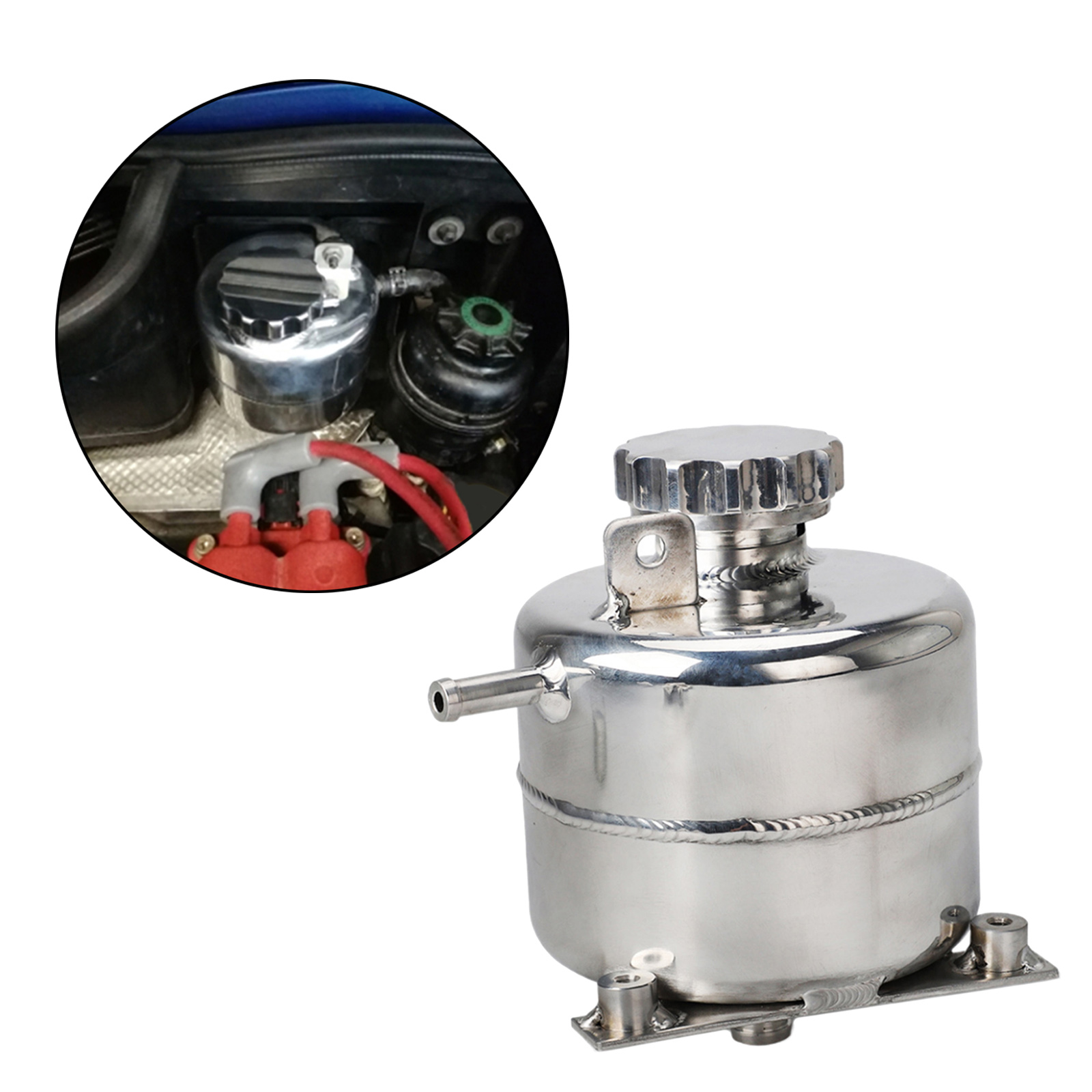 Aluminum Coolant Header Expansion Water Tank Reservoir Can for BMW R53 MINI Cooper S 02-06 Vehicle Replacement 1 Set