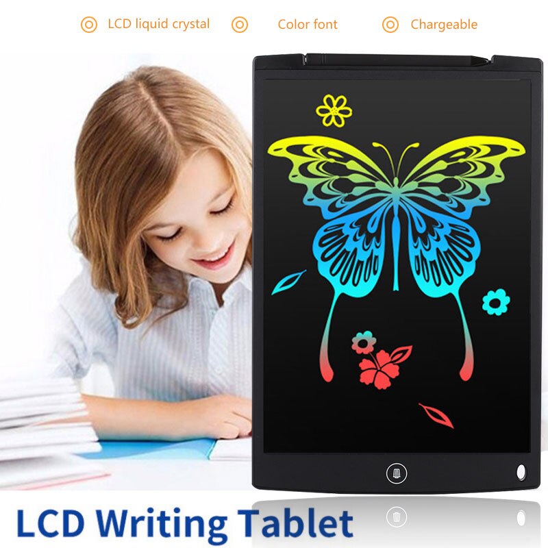 Smart lcd skrivetablet 12 tommer digital tegning elektronisk håndskriftsblok besked grafiktavle børn skrivetavle