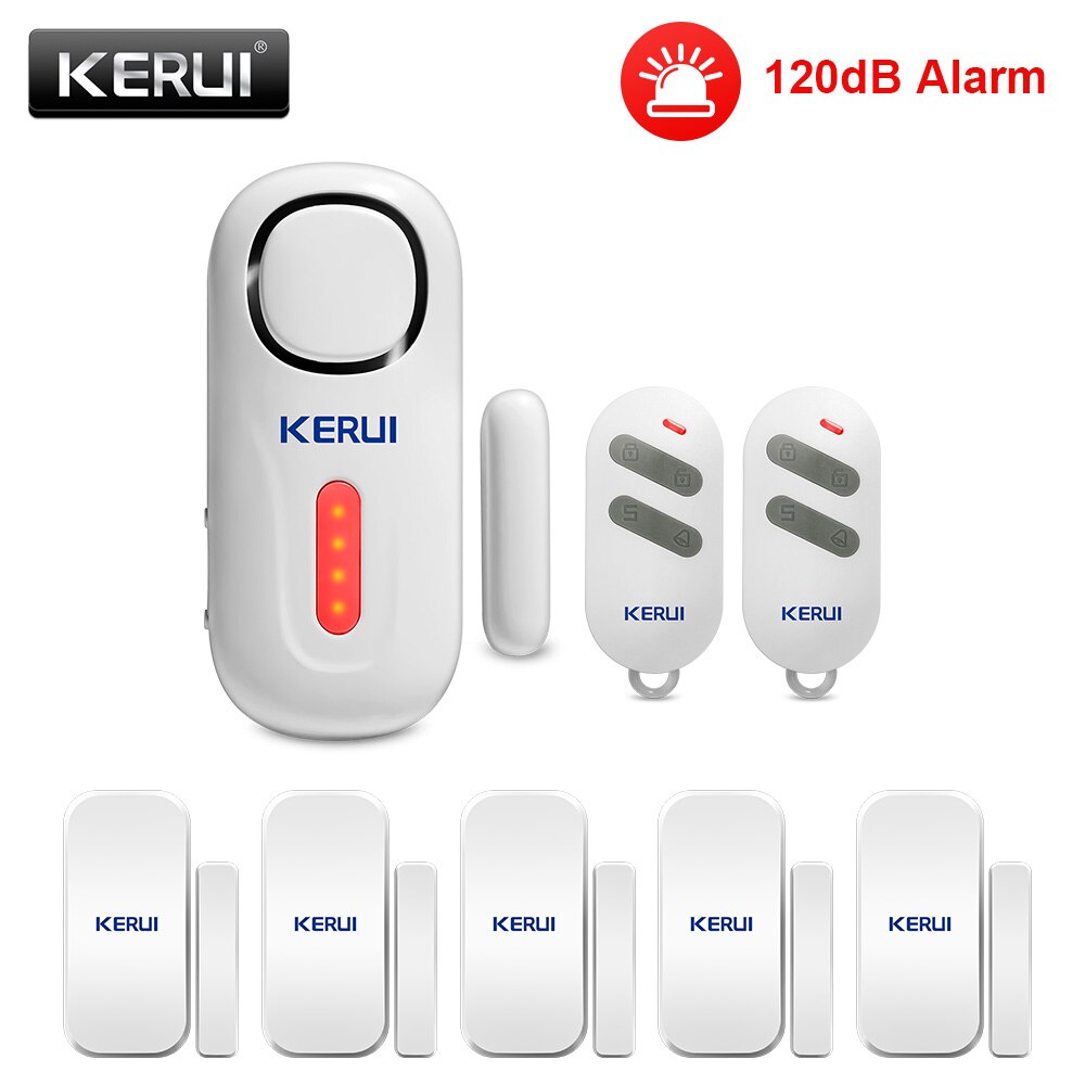 KERUI 120DB Wireless Door/Window Entry Security Burglar Sensor Alarm PIR Magnetic Smart Home Garage System Remote Control Led: KIT9 Alarm