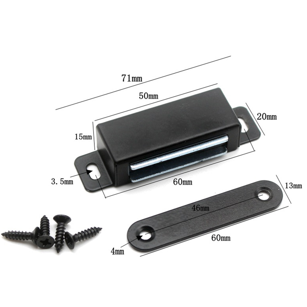 Cierre magnético para puerta, imanes fuertes y resistentes para armario, puerta de cocina de 40kg, color negro, para puertas correderas, puertas de pantalla: Gris
