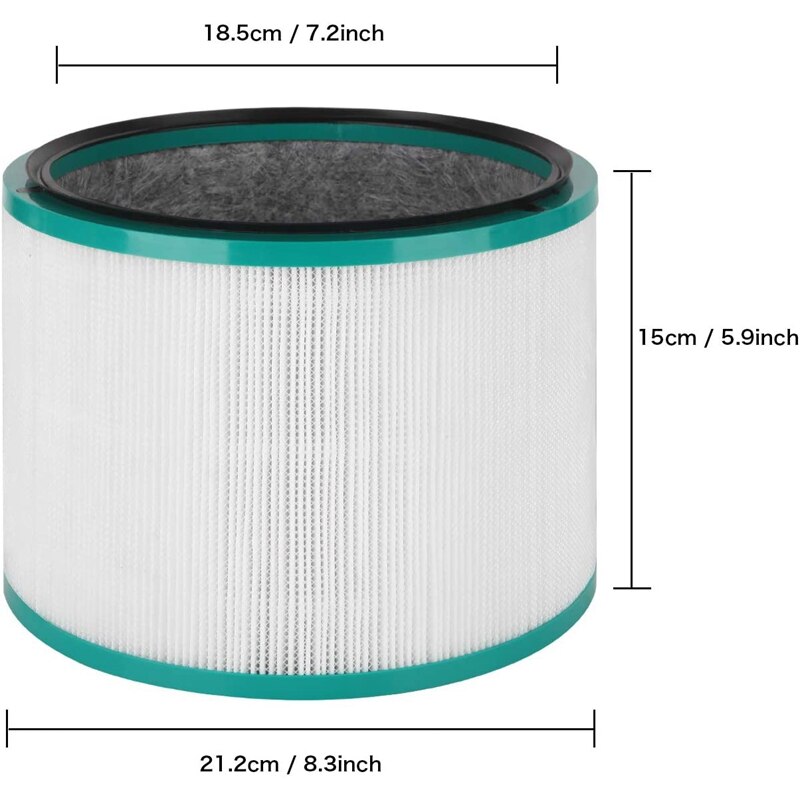 Paquet de 2 filtres HEPA de rechange pour Dyson Pure Cool Link DP01, DP02 et pour Dyson Pure chaude + Cool Link HP01, HP02, pièce