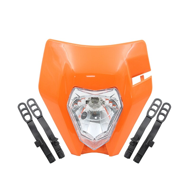 Moto phare lampe hors route phare masque pour KTM 125 150 250 300 350 450 500 EXC XCW EXC-F Orange