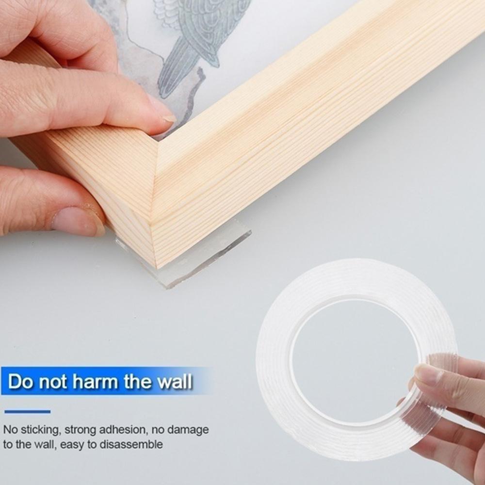 1M/3.0M/5M Sturdy Reusable Nano Adhesive Tape Seamless Tape Nano Invisible Adhesive Shear Key Kitchen Utensils Home Garden