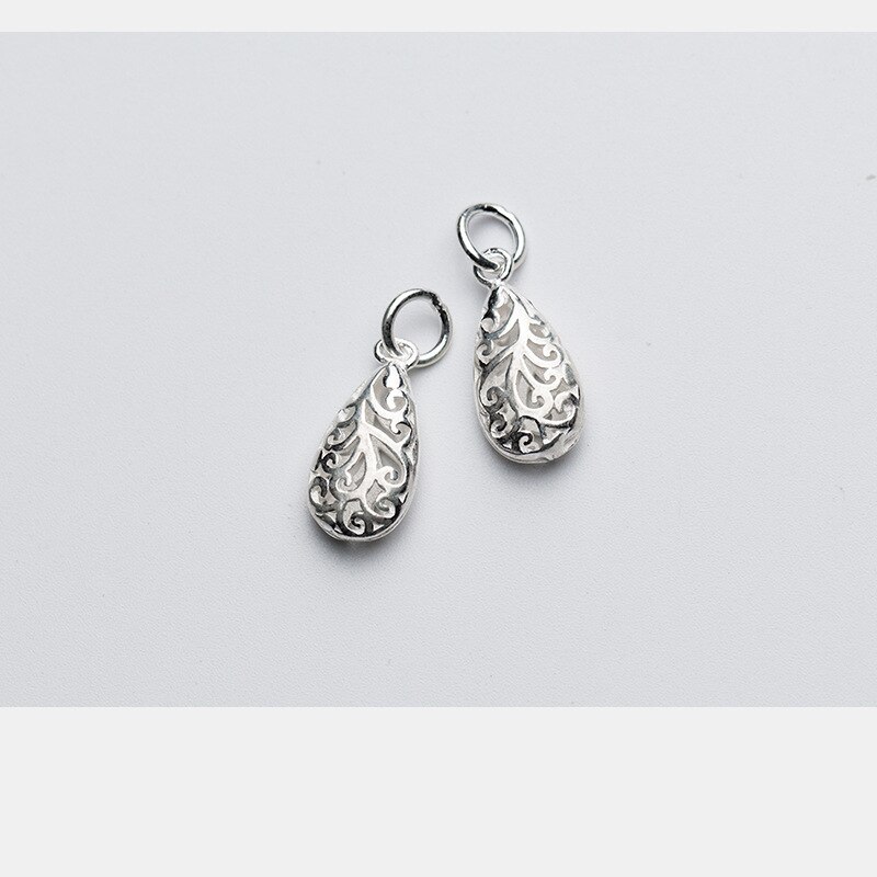 Uqbing 17*8*4 Mm Vintage 925 Sterling Zilver Eenvoudige Hollow Hanger Bedels Voor Diy Kettingen Sieraden maken Bevindingen