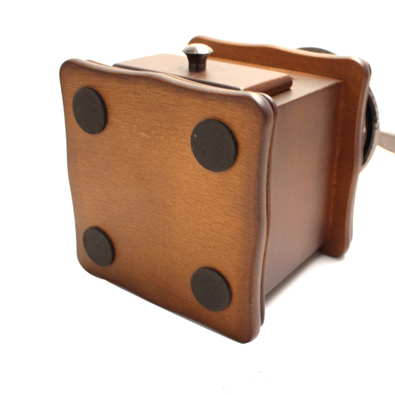 Klassieke Houten Handkoffiemolen Rvs Retro Koffie Spice Mini Braam Molen Wiel Machine