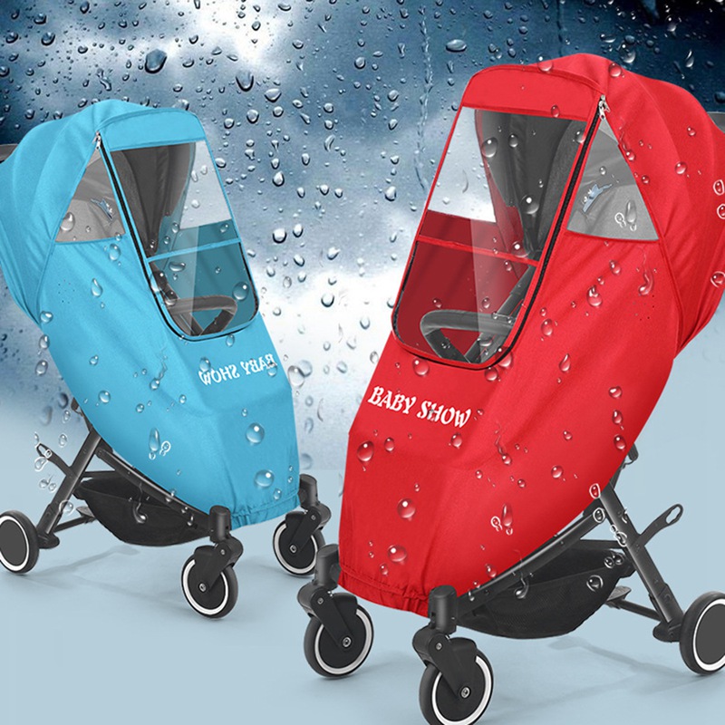 Kids Kinderwagen Regenhoes Universal Kinderwagen Regenhoes Ademend Warm Kinderwagens Regenjas Waterdichte Stof Schild met Windows