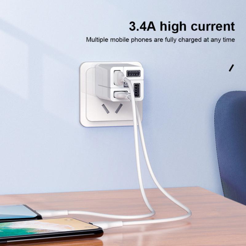 Ładowarka USB szybkie ładowanie 3.4A/5V ue/UK szybka ładowarka ładowarka do Samsung IPhone 11 4 porty ładowarka do telefonu komórkowego