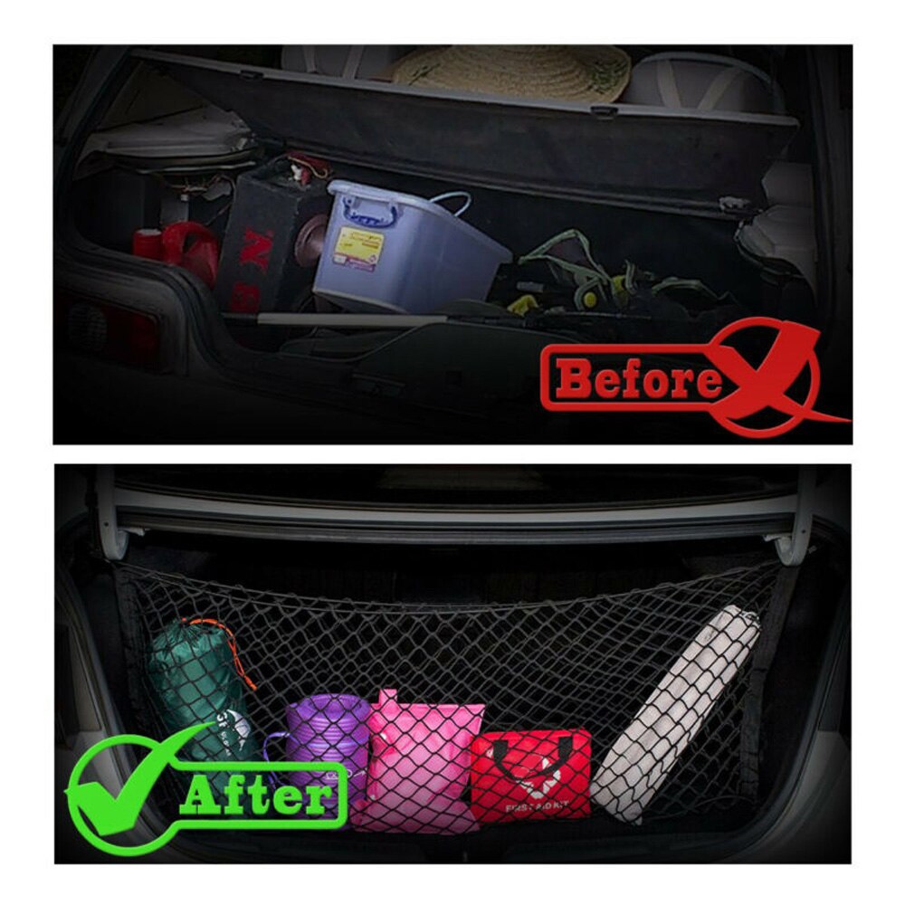 Auto Bagagenet Universal Met Haak Accessoires Envelop Stijl Zwarte Auto Kofferbak Organizer