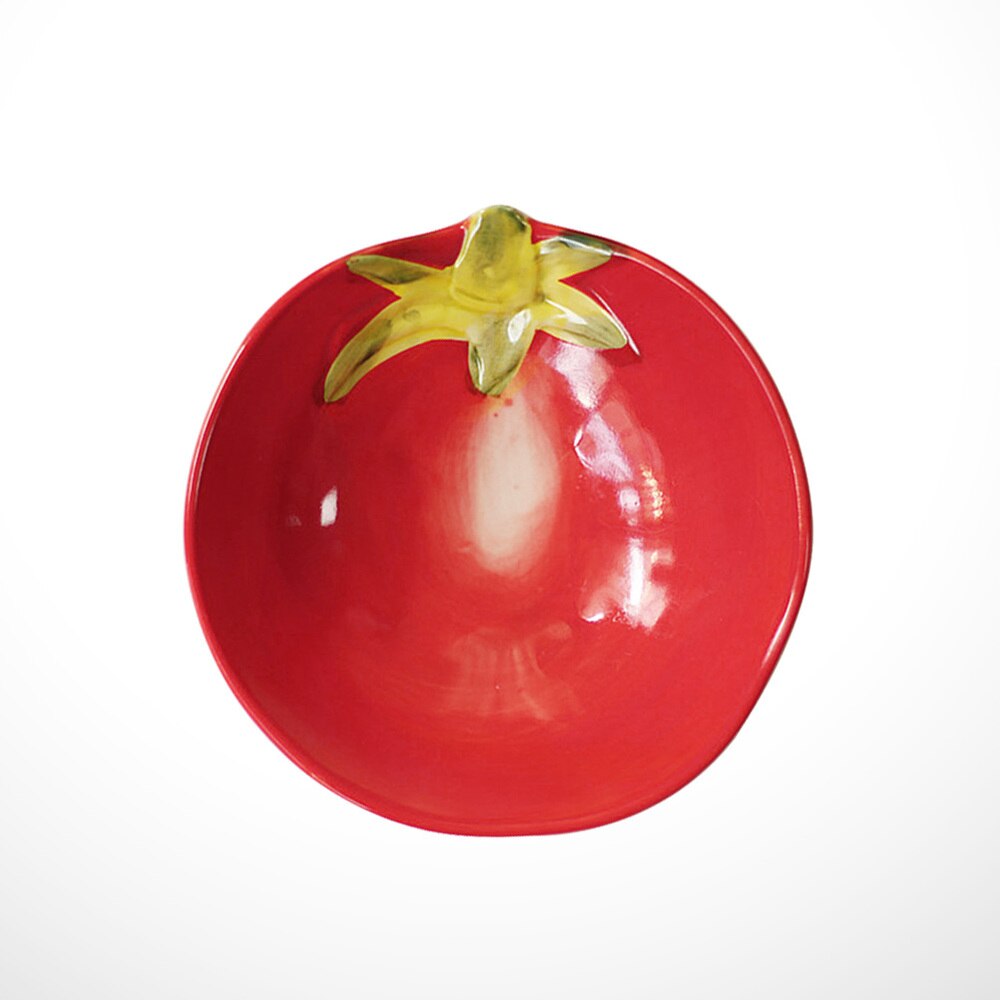 Cuenco de postre de cerámica japonesa con de tomate, plato para servir, plato para ensalada de frutas, 1 ud.