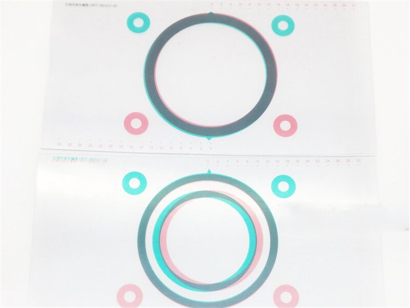 Variable rouge/vert tranaglyphe Vision thérapie Convergence insuffisance appareil de formation oculaire cartes de formation stéréo visuel