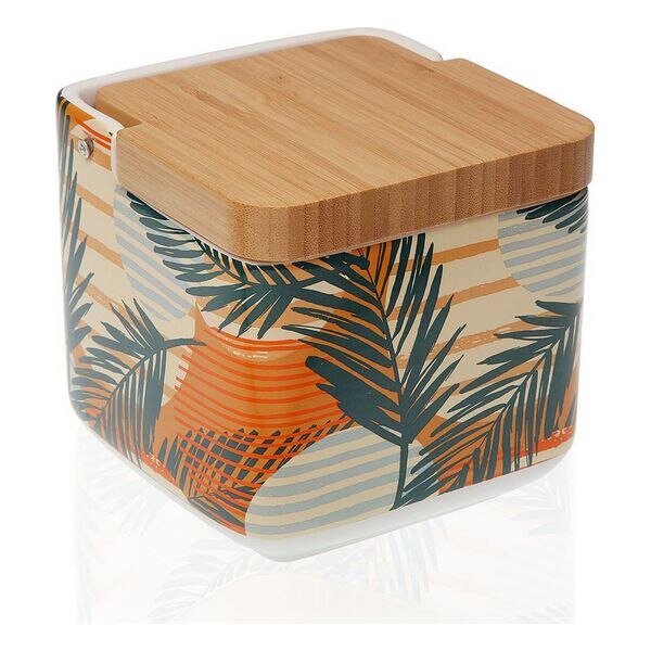 Wirquin Woody WC-Sitz Tropical Paradise – Soft-Close, MDF, Runde Universalform, Edelstahlscharniere