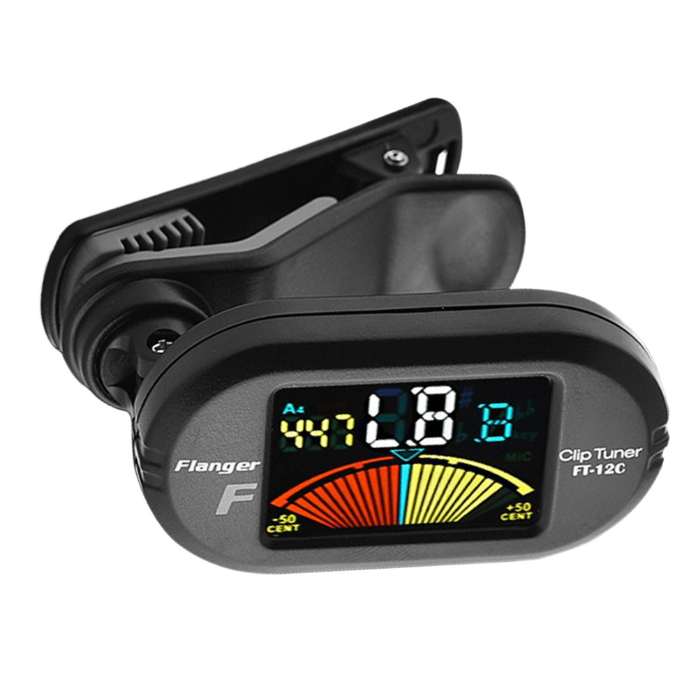 XFDZ Flanger Clip-On Tuner voor Alle Instrumenten-met Gitaar, Bas, Viool, ukulele & Chromatische Tuning Modes