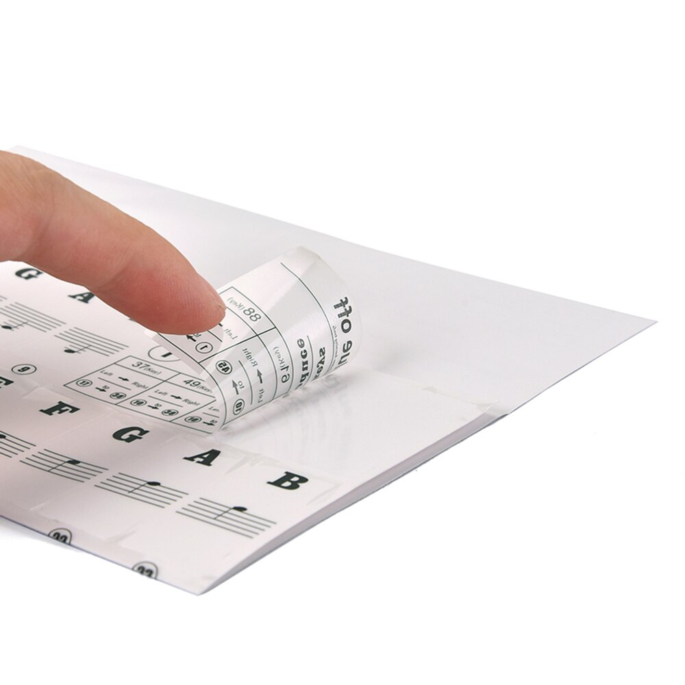 1pc Protective Stickers Transparent Piano Notation Sticker Piano Keyboard Stickers Piano Decals for Piano Enthusiast