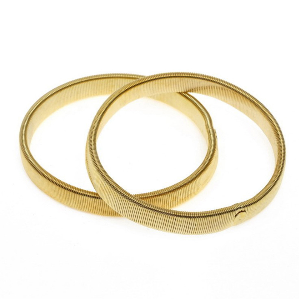 Yjsfg house unisex stretchy elastisk metallarm strømpebånd herre elastisk armbånd skjorte ermeholder: Gul