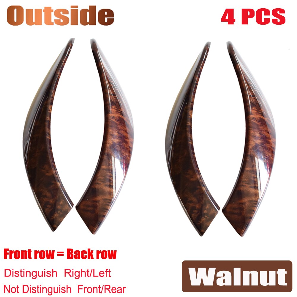 Auto Snap-In Interieur Deurklink Beschermen Trim Pull Carbon Textuur Voor Bmw 3 4 Serie F30 F31 f32 F33 F34 F35 F80 F82 -19: Walnut-4PCS-outer