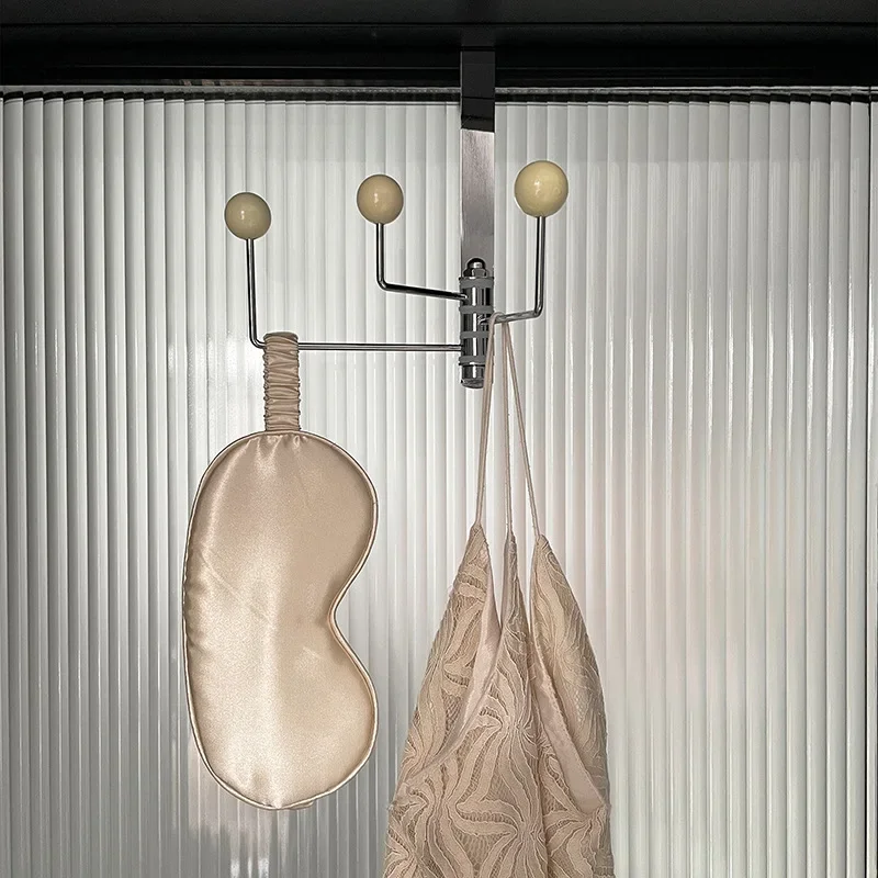 Crochet mural rotatif pour porte arrière de maison, porte-serviettes, salle de bain, gain de place, cuisine domestique, outils d'organisation sans poinçon