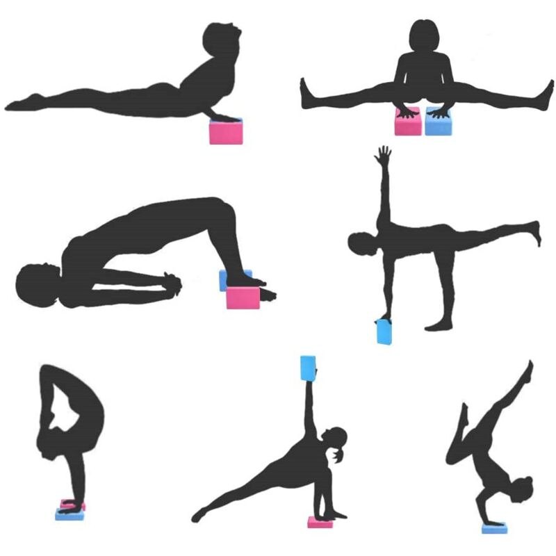 Yoga blokker høy tetthet eva skum blokker for yoga pilates meditasjon gym hjemme fitness trening tilbehør