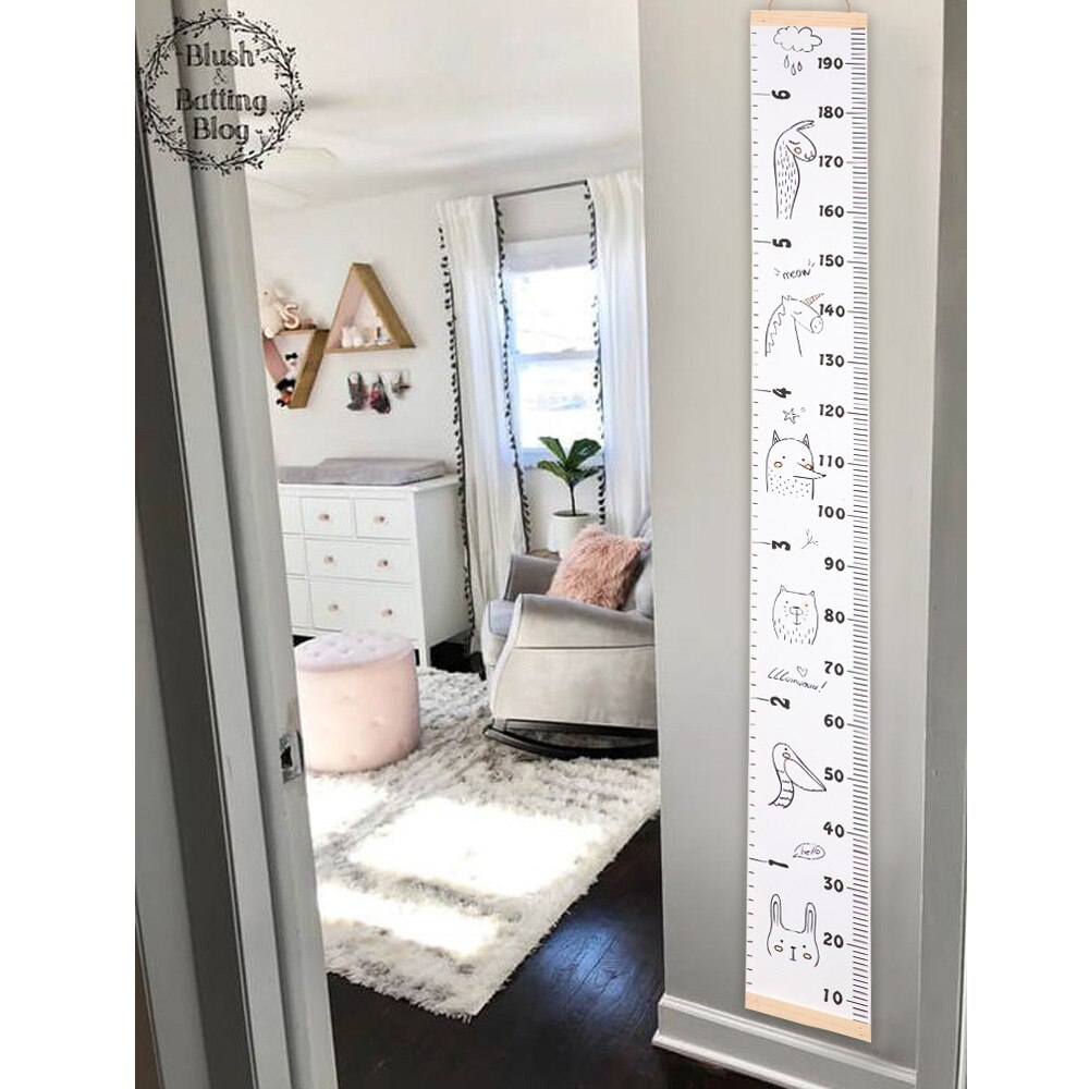 Props Wooden Wall Hanging Baby Height Measure Ruler Wall Sticker Decorative Child Kids Growth Chart for Bedroom Home Decoration: A