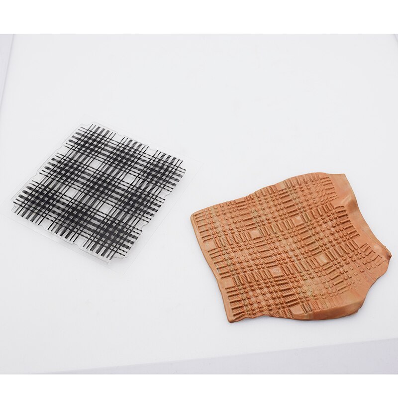 Polymer Clay Texture Stamp Sheets Lattice Pattern Templae Art Clay Craft Supplies DIY Emboss Individual Pottery Tools