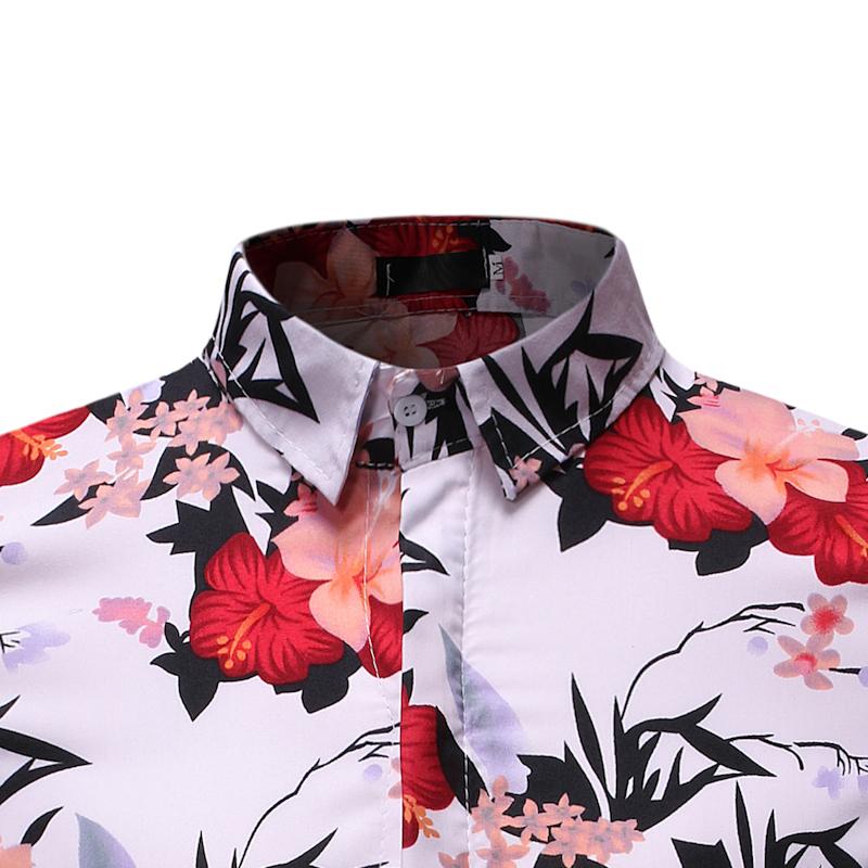 Bloemen heren overhemd jurk blouse heren korte mouw zomer casual model overhemden voor heren vrije tijd