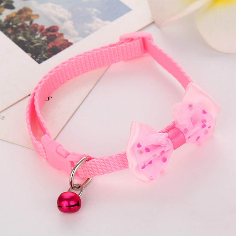 1pc couleur bonbon réglable nœud papillon cloche nœud papillon collier cravate chiot chaton chien chat animal de compagnie directe: PK1