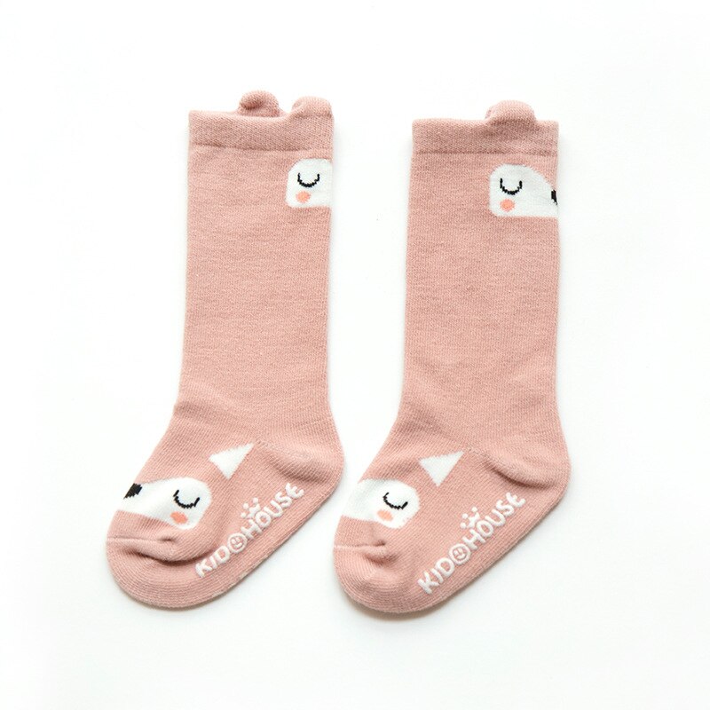 unisex Baby Jungen Karikatur Lange Socken Für freundlicher Frühling Herbst Baumwolle Ebene Baby Knie Hohe Bein Warme Anti Unterhose Gummi sohle Socken: 8 / 0-2 Jahre
