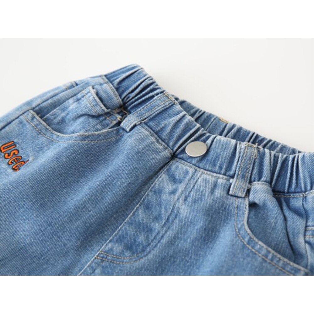 Mudkingdom Boys Jeans Cotton Print Casual Children Trousers Toddler Loose Fit Denim Pants for Boys Spring Autumn Kids Clothes