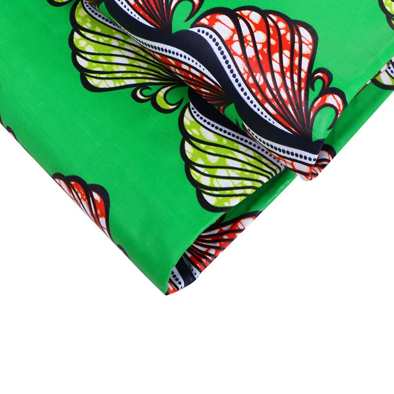 Latest African Print Green Fabric Nigeria Ankara Veritable Guarantee Wax
