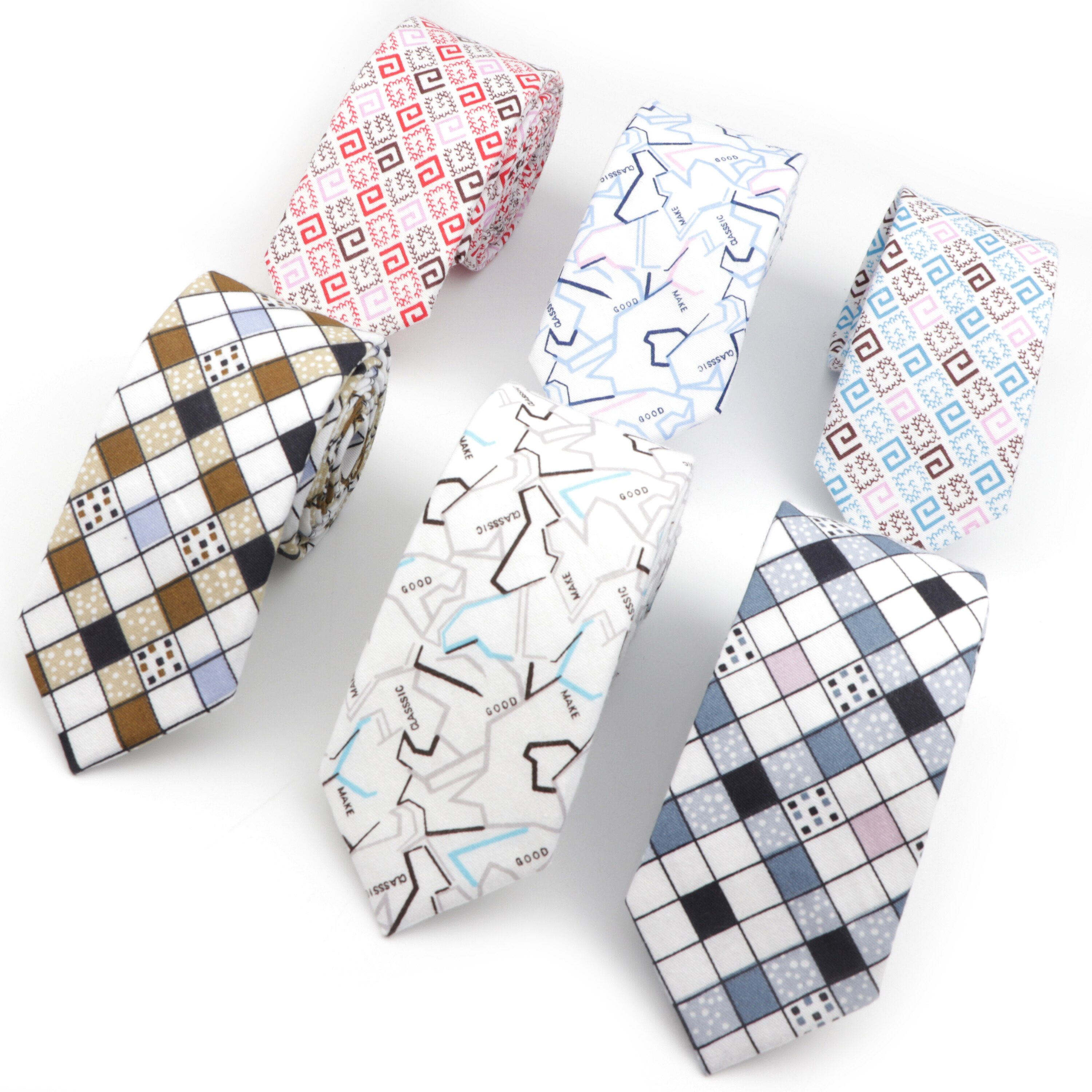 Corbatas de algodón a rayas a cuadros para hombre, corbata para hombre, ropa clásica, corbata para boda, sensación de tecnología, corbatas