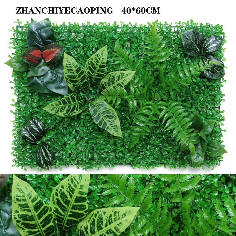 Mur végétal vert pour la maison jardin mur de mariage Landscap vert plastique pelouse porte boutique toile de fond décor mur végétal artificiel: ZHANCHIYE