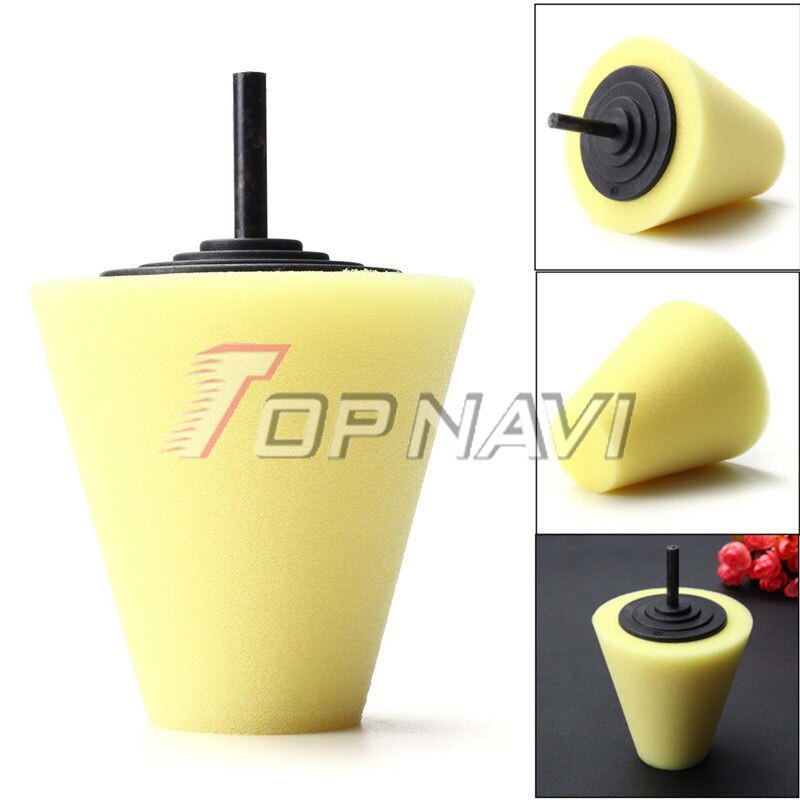 Topnavi Foam Cone Shaped Sponge Polishing Buffing Pads for Car Wheel HubTool