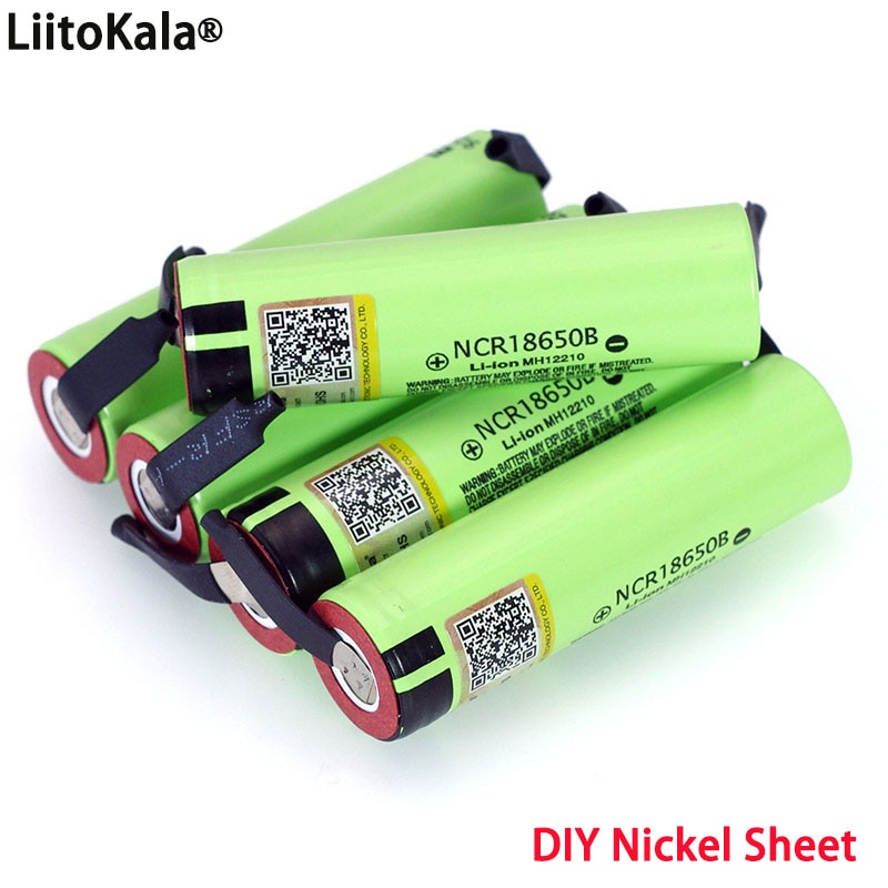 Liitokala Originele NCR18650B 3.7 v 3400 mah 18650 Lithium Oplaadbare Batterij Lassen Nikkel Vel batterijen