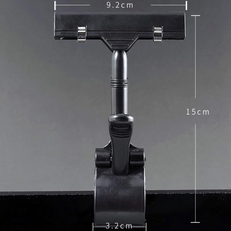 36 PACK Adjustable Plastic Clip Style Merchandise Logo Display Clip Bracket (Black)