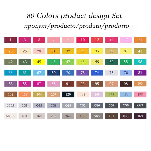 TOUCHNEW (T7) 30/40/60/80/168 colores juego de marcadores artísticos a base de Alcohol rotulador para bocetos pluma Fineliner para dibujar Manga suministros de oficina