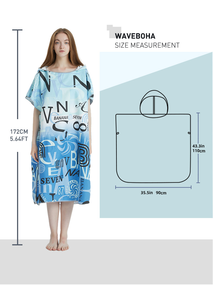 Poncho de plage en microcarence à séchage rapide pour adultes, serviette de surf, sweat à capuche, serviette de bain proxy, A12
