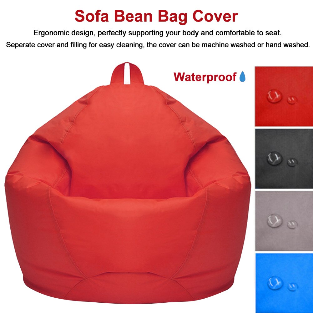 Grote Luie Sofassuper Comfortabele Woonkamer Oxford Stof Zacht Zonder Vulmiddel Luie Ligstoel Indoor Bean Bag Cover