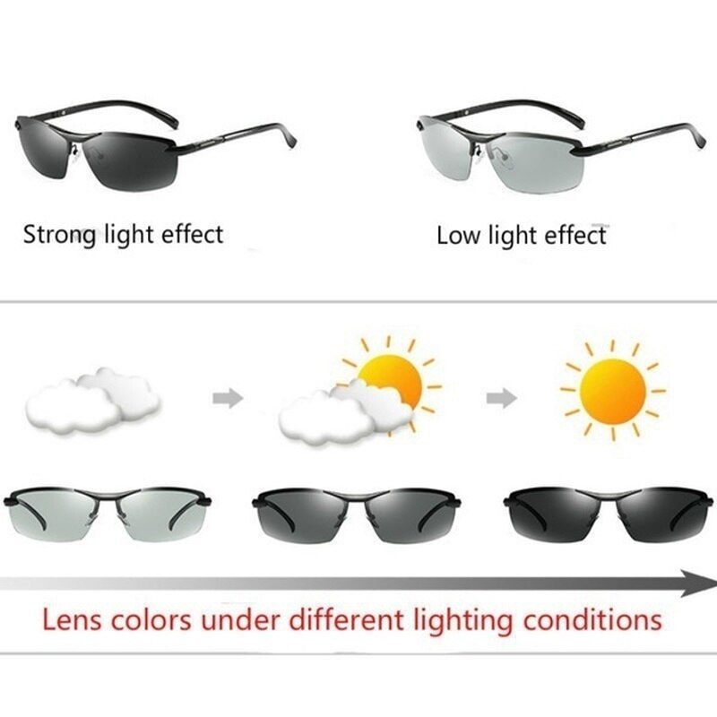 Gafas de sol polarizadas UV400 para hombre y mujer, lentes de sol deportivas para acampar, senderismo, día, visión nocturna, conducir