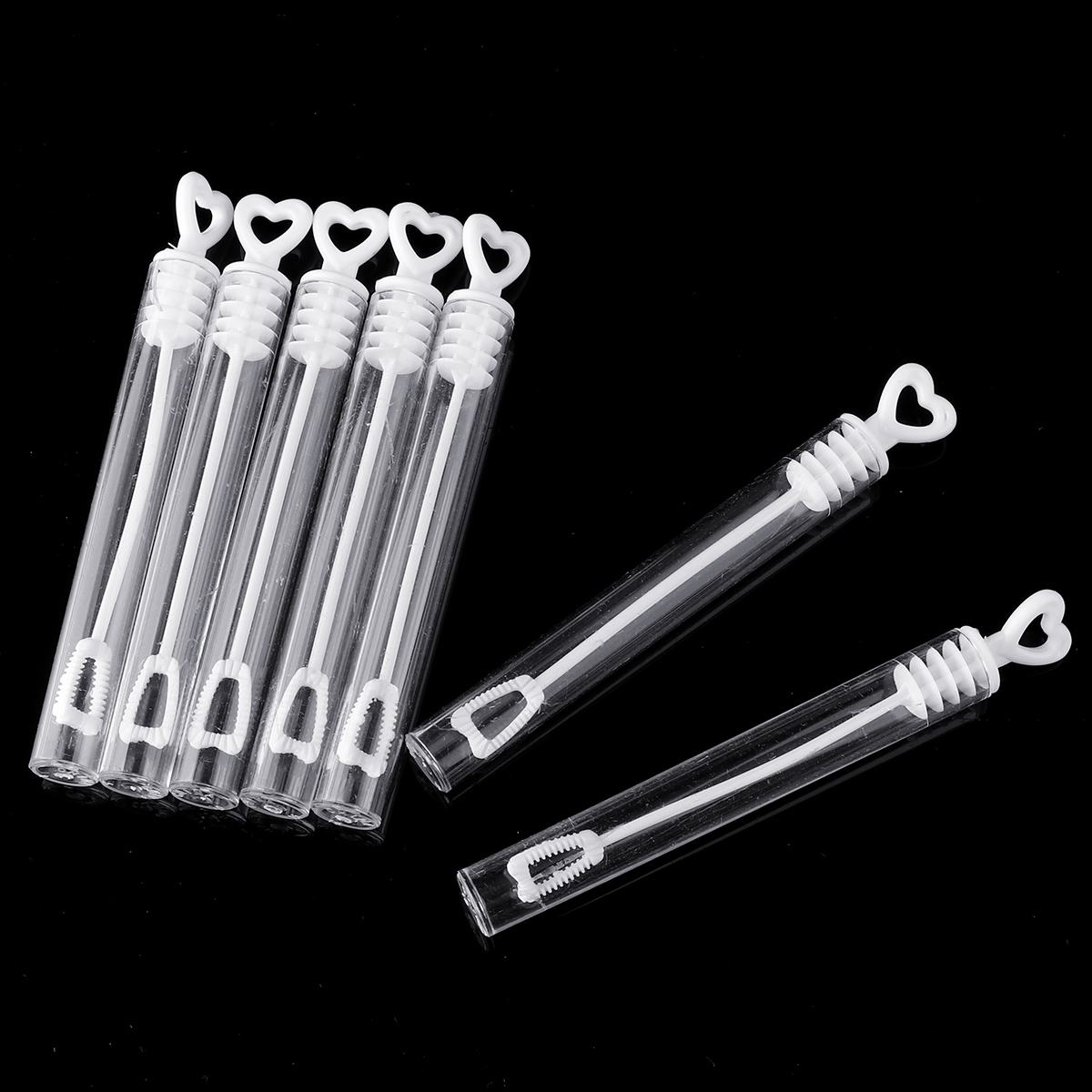 50pcs/set Love Heart Empty Wedding Soap Bubble Bottles Toys Wand Tube Bubble Maker Environmental Protection and Durability