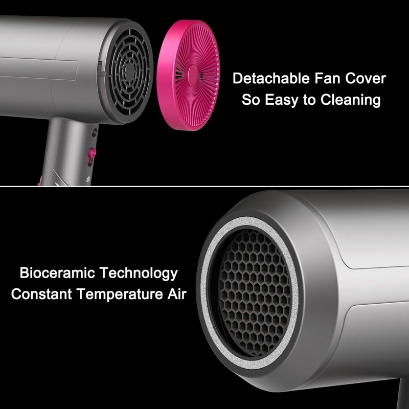 Salong hårføner 2 i 1 mini sammenleggbar hårføner bærbar netto rød hammer hårføner hotell hjemme reiser hårføner