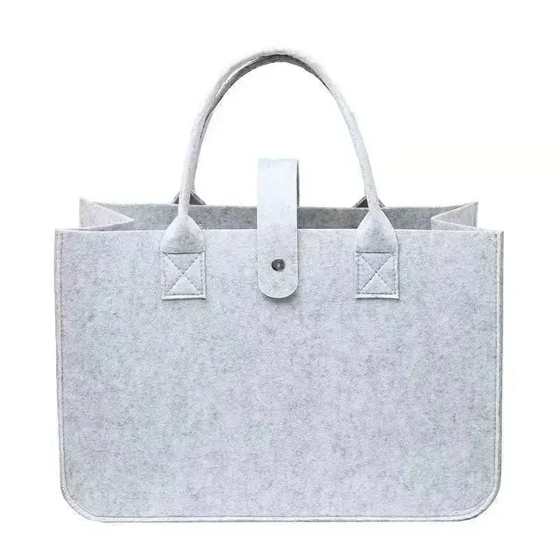 Neue Einkaufshandtasche für Damen, 2023, große Kapazität, offen, modisch, Filz, Einkaufs-Tragetasche, gewebte Tasche, Online-Einkaufen, China: Beige