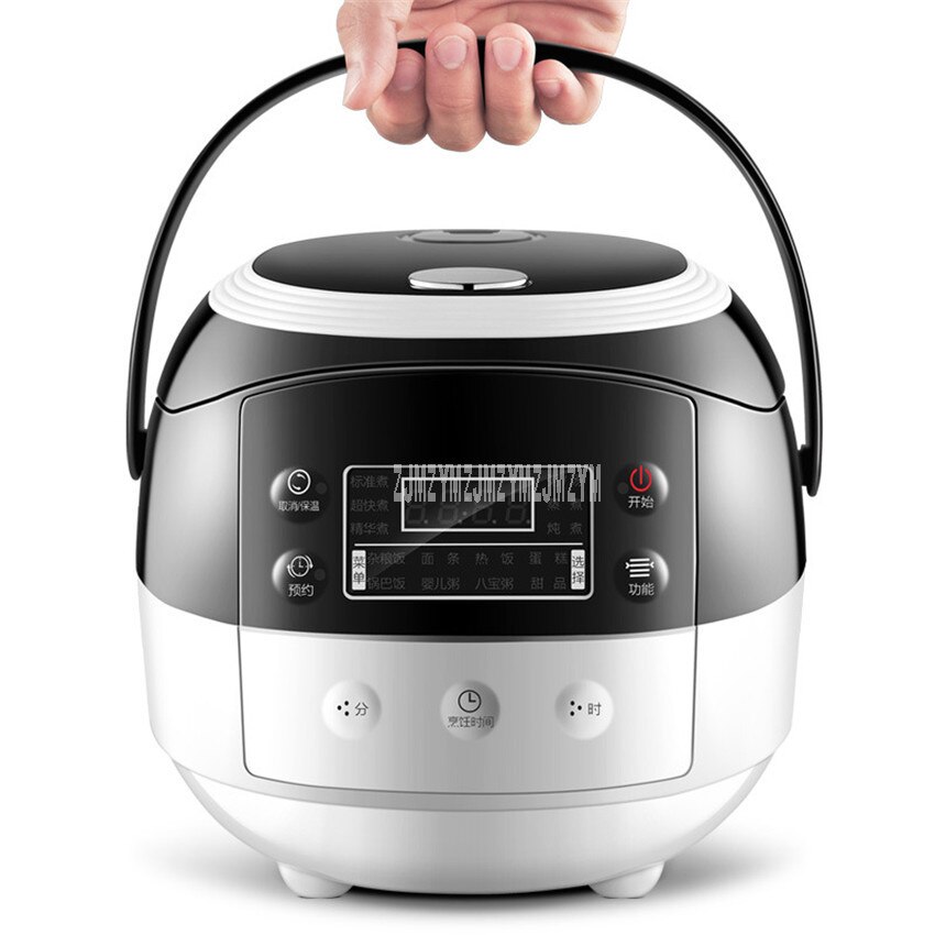 2.0L Mini Intelligent Electric Rice Cooker Household Rice Porridge Soup Cooking Machine 24H Timing Function 350W 220V JZFB-351C