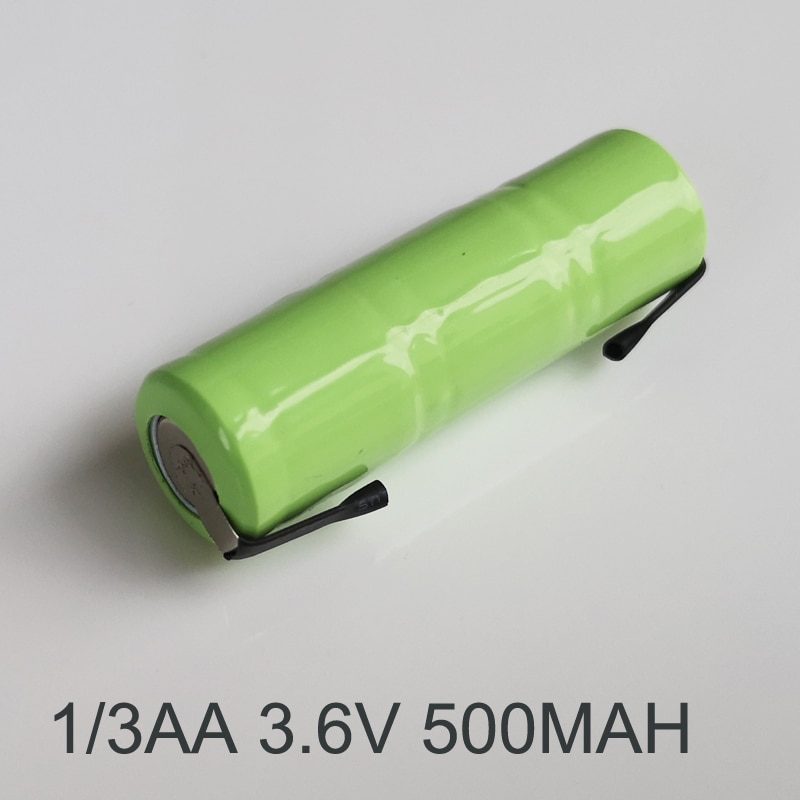 1-5 Stck 3,6 V 1/3AA Ni-Mh akku 500 mah 1/3 AA nimh zelle mit schweißen Registerkarten und stecker