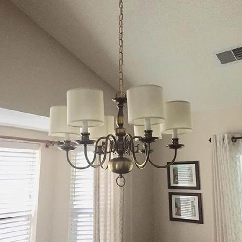 E14/E27 Moderne Rund Leinen Stoff Trommel Lampe Schatten abdeckungen 15-40cm Durchmesser Lampenschirm für DIY Tisch lampe oder Anhänger Ersetzen