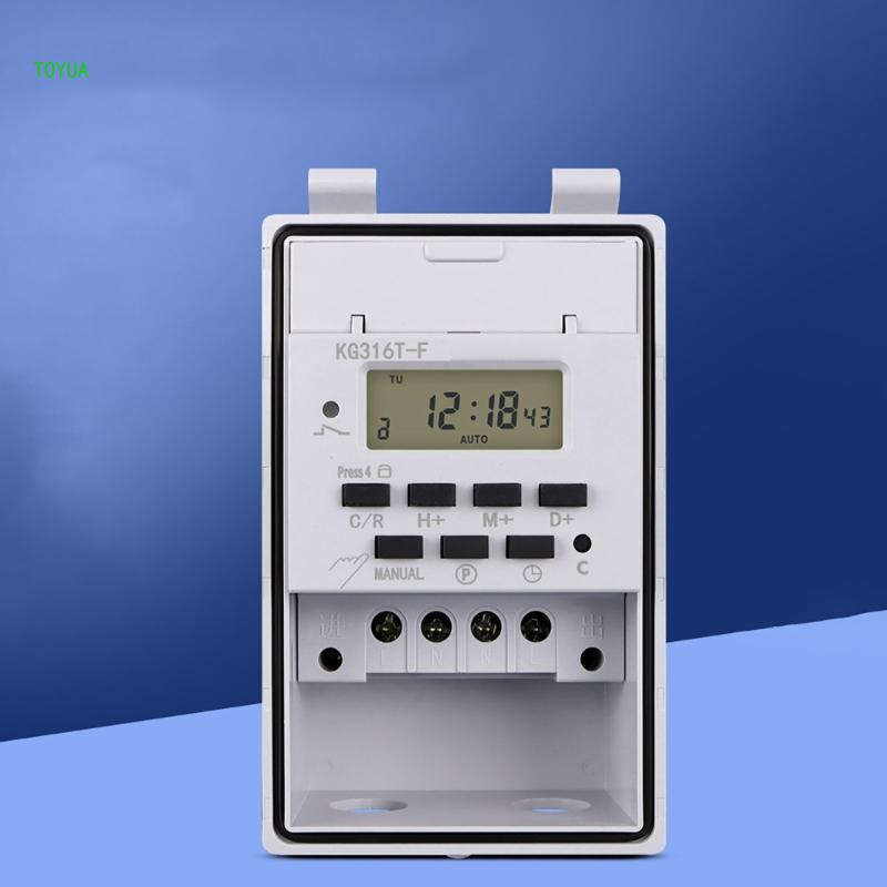 Programmable Digital Timer for Electrical, Indoor In Wall Light Timer Switches 220V 10Amp Electric Wall Timer for Appliances NM